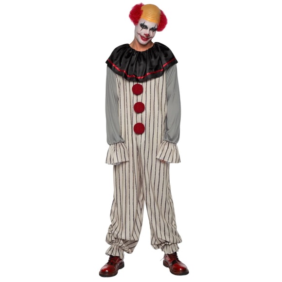 Leg Avenue 86930 Men's Creepy Clown IT Pennywise Costume - Picture 1 of 5
